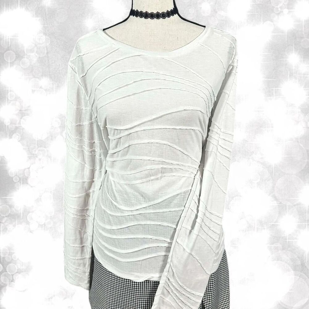 Elegant Simply Vera Wang Cream Long Sleeve Top